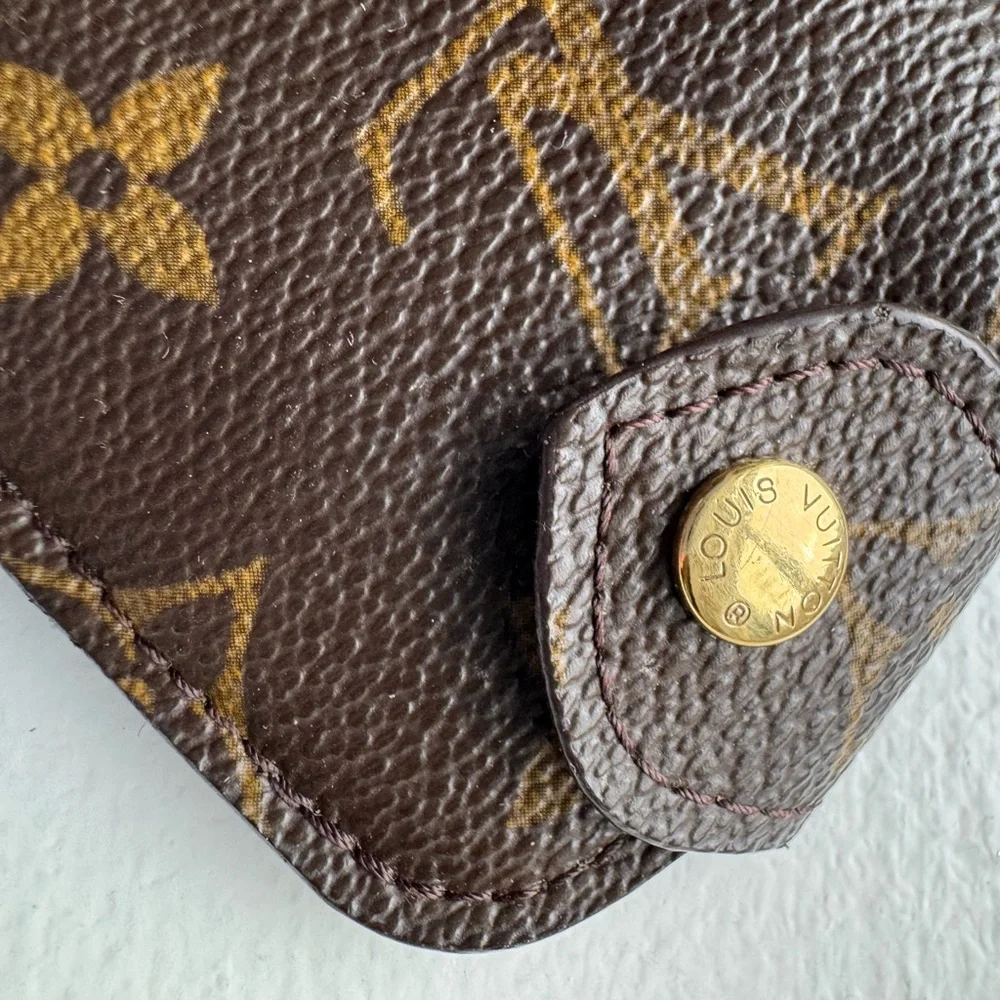 Louis Vuitton Monogram Eyewear Pouch in Dark Brown and Gold - Picture 3 of 8